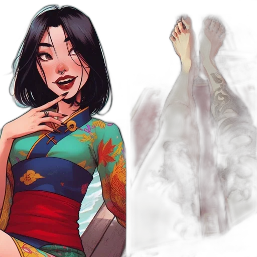 dress, concept art, comic book art, fantasy art transparent PNG cut-out