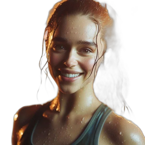 face, robot, weapon, hair transparent PNG cut-out