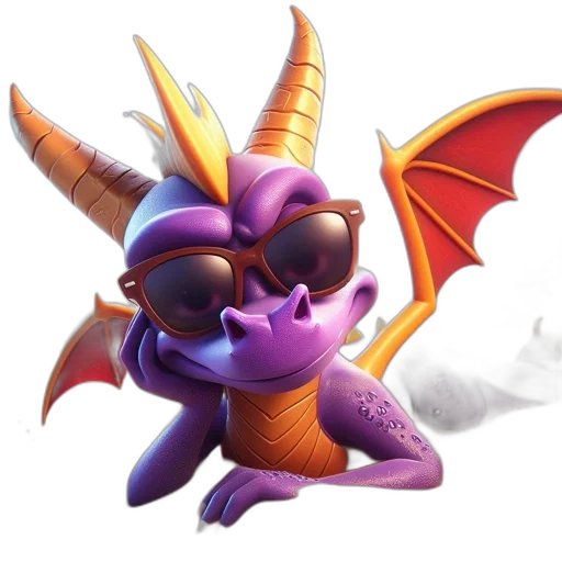 dragon, staff, creature, animal transparent PNG cut-out