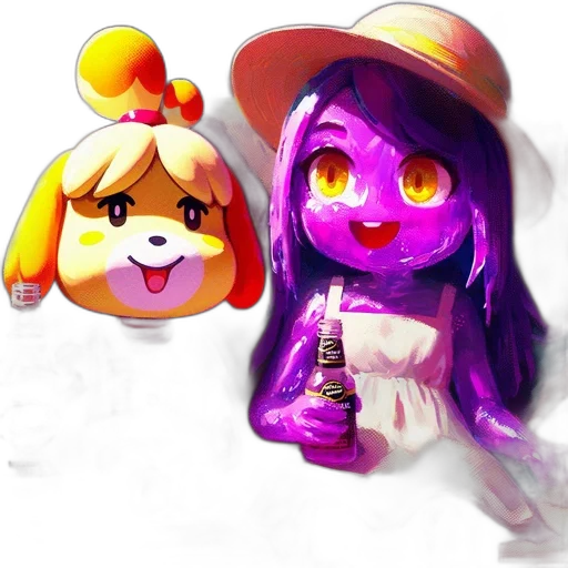 hat, staff, mask, watercolor transparent PNG cut-out