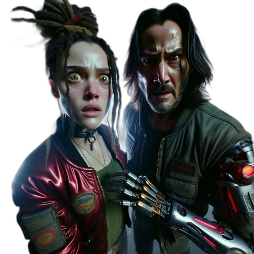 robot, cyberpunk, concept art, comic book art transparent PNG cut-out