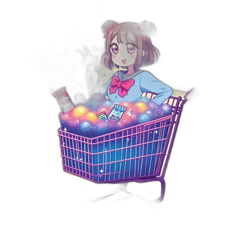 food, dress, vaporwave, pixel art transparent PNG cut-out