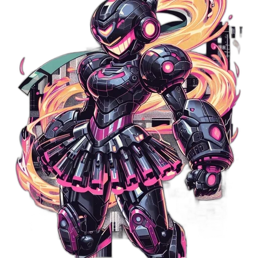 robot, weapon, concept art, cyberpunk transparent PNG cut-out