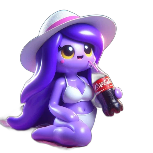 bottle, hat, creature, dress transparent PNG cut-out