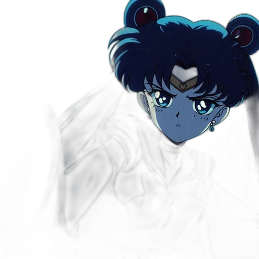 mask, staff, anime, vaporwave transparent PNG cut-out