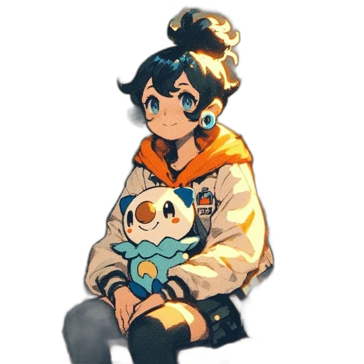 jacket, staff, mask, creature transparent PNG cut-out