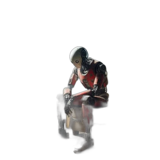 robot, weapon, creature, sword transparent PNG cut-out