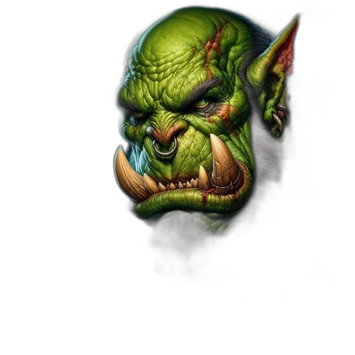 face, mask, creature, staff transparent PNG cut-out