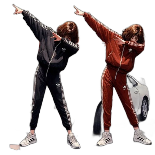 jacket, car, concept art, two transparent PNG cut-out