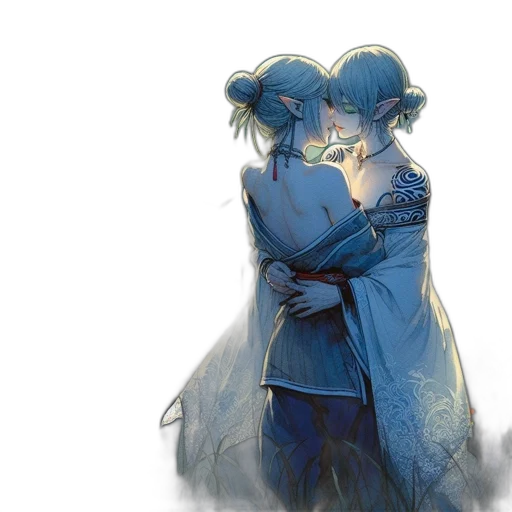 concept art, watercolor, anime, fantasy art transparent PNG cut-out