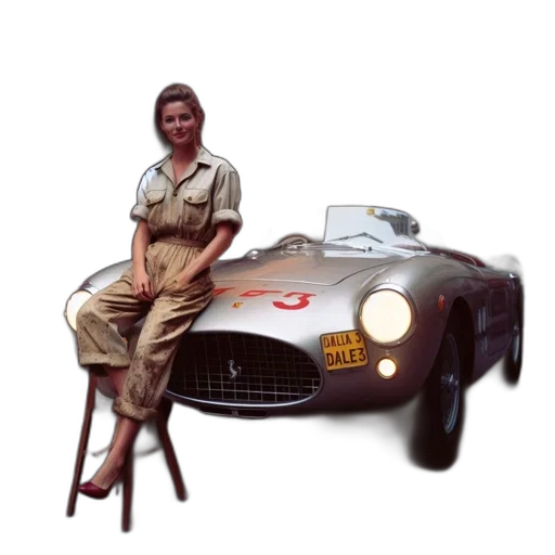 car, photorealistic, oil painting, concept art transparent PNG cut-out