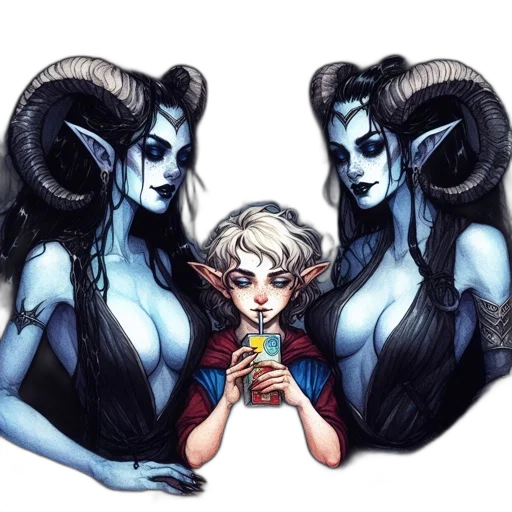 fantasy art, pixel art, concept art, comic book art transparent PNG cut-out