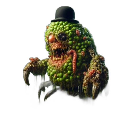 creature, hat, food, staff transparent PNG cut-out