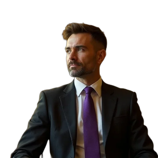 staff, jacket, face, photorealistic transparent PNG cut-out