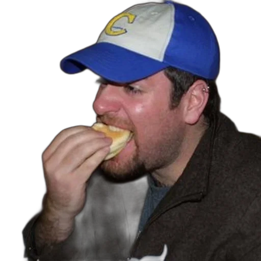 food, hat, face, jacket transparent PNG cut-out