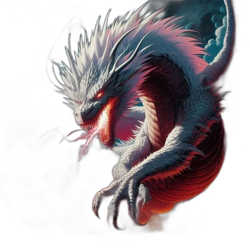 dragon, creature, animal, staff transparent PNG cut-out