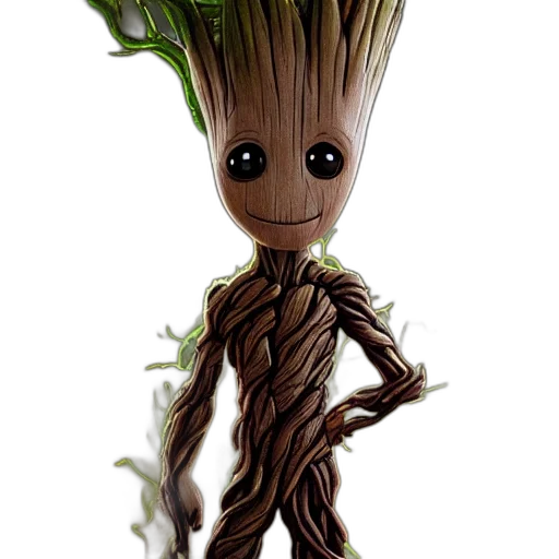 hair, creature, tree, staff transparent PNG cut-out