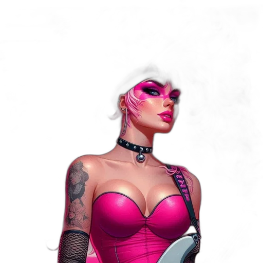 dress, cyberpunk, concept art, fantasy art transparent PNG cut-out