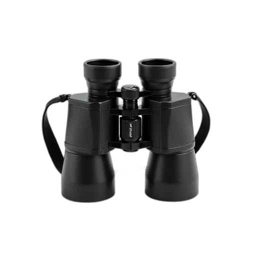 3d render, pair, black, binoculars transparent PNG cut-out