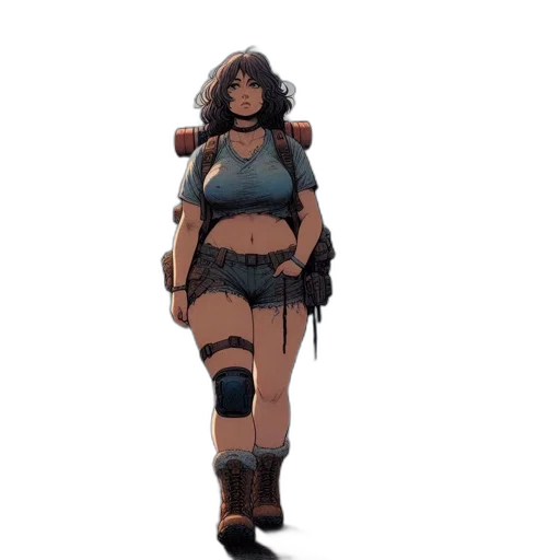 dress, weapon, staff, robot transparent PNG cut-out