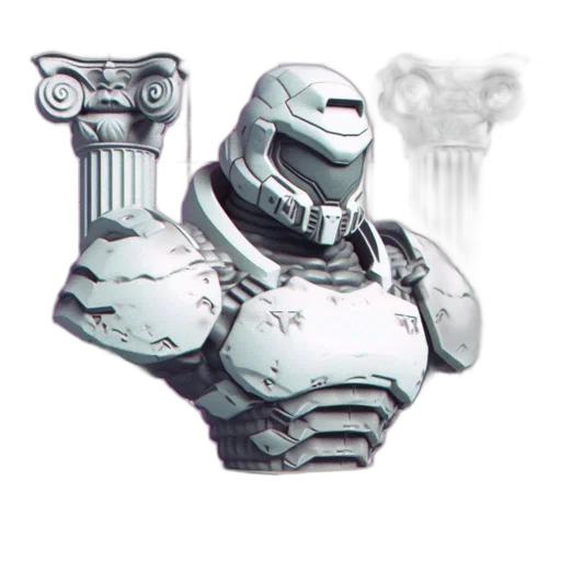robot, weapon, staff, creature transparent PNG cut-out