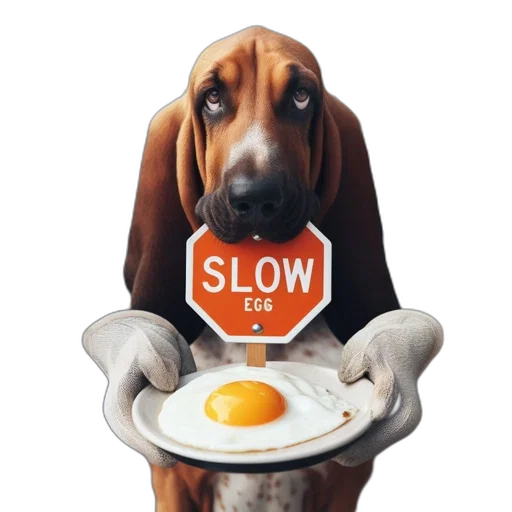 food, basset, hound, stands transparent PNG cut-out