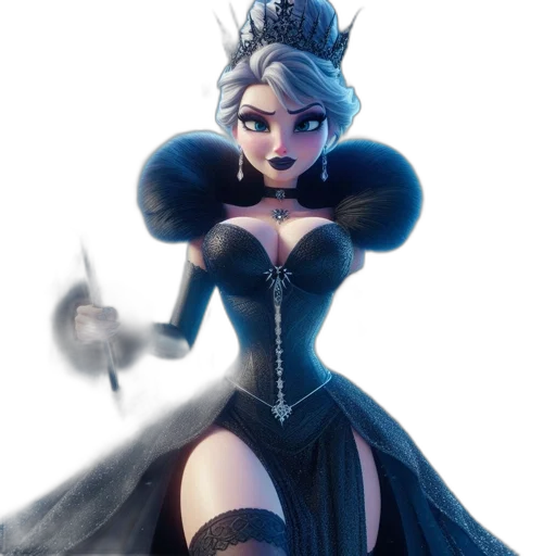 crown, dress, staff, concept art transparent PNG cut-out