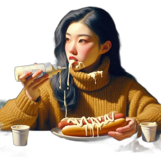 food, face, jacket, jewelry transparent PNG cut-out