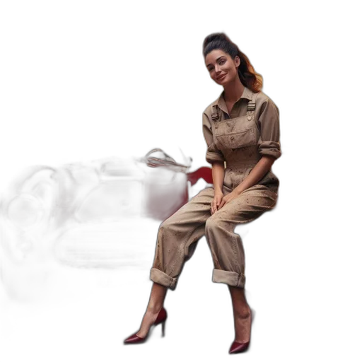 staff, dress, umbrella, shoes transparent PNG cut-out