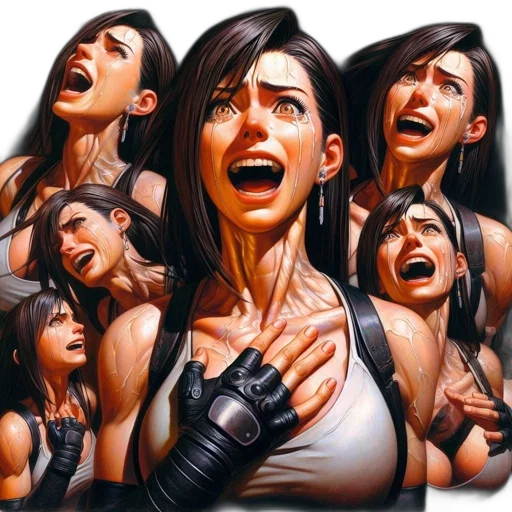 face, comic book art, photorealistic, concept art transparent PNG cut-out