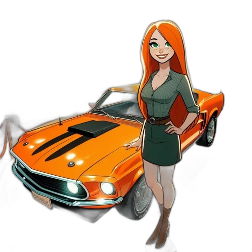 car, dress, cartoon, concept art transparent PNG cut-out