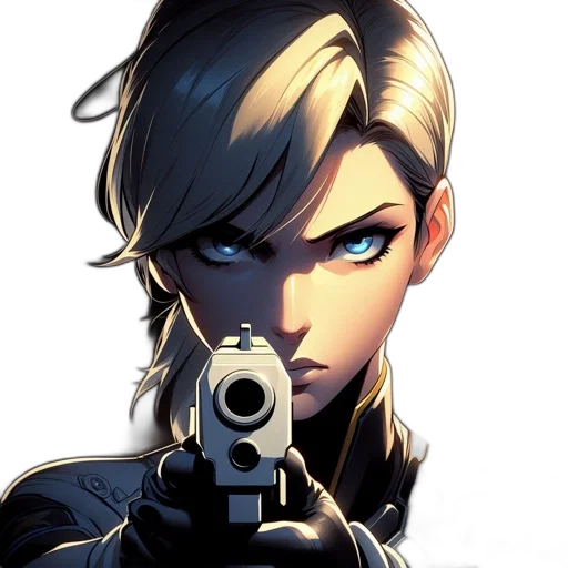 weapon, face, comic book art, cartoon transparent PNG cut-out