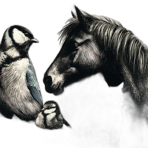 animal, photorealistic, pencil sketch, watercolor transparent PNG cut-out