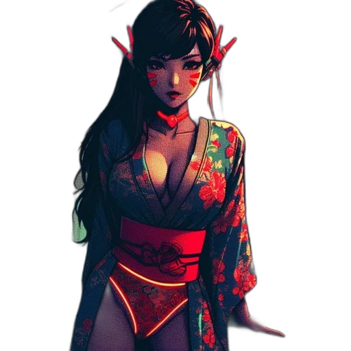 dress, dragon, staff, fantasy art transparent PNG cut-out