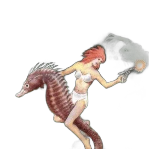 creature, dragon, staff, weapon transparent PNG cut-out