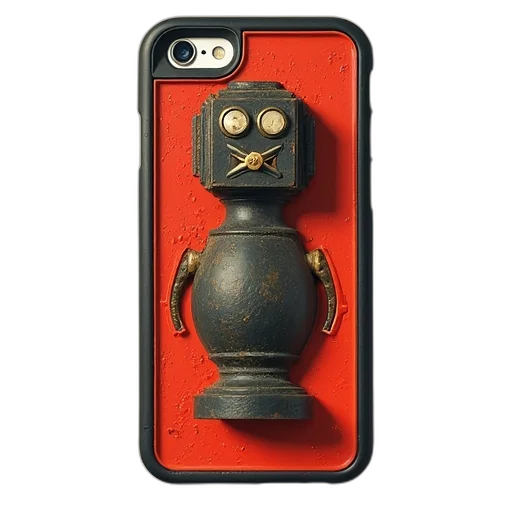 robot, face, 3d render, photorealistic transparent PNG cut-out