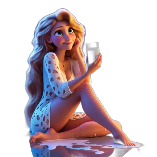 dress, bottle, concept art, cartoon transparent PNG cut-out