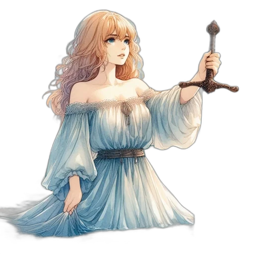 staff, dress, sword, weapon transparent PNG cut-out