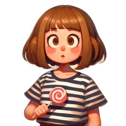 staff, creature, dress, hair transparent PNG cut-out