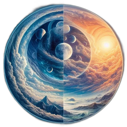 fantasy art, concept art, photorealistic, outer space transparent PNG cut-out