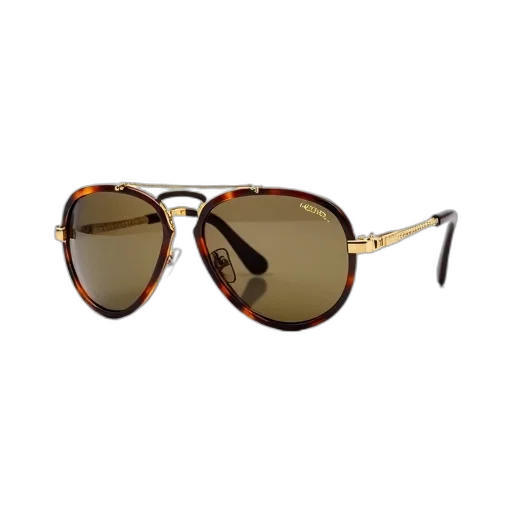 3d render, pair, sunglasses, brown transparent PNG cut-out
