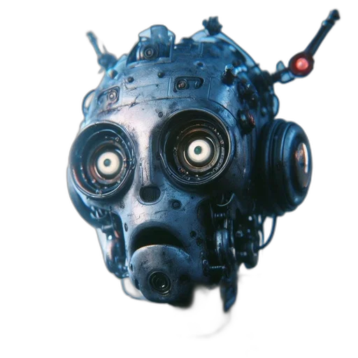 robot, mask, face, weapon transparent PNG cut-out