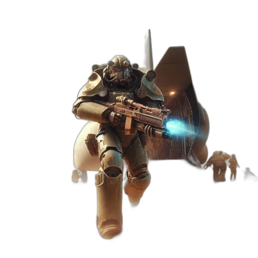 weapon, robot, creature, staff transparent PNG cut-out
