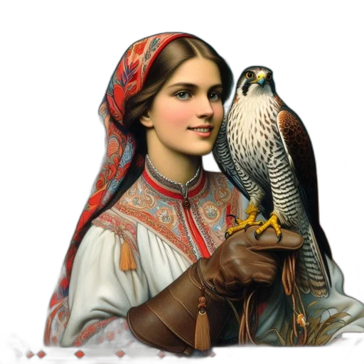 jewelry, face, dress, oil painting transparent PNG cut-out