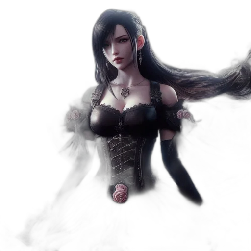 dress, fantasy art, concept art, 3d render transparent PNG cut-out