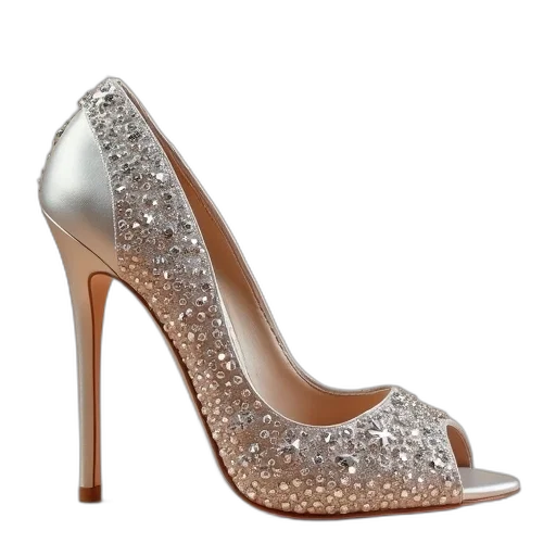 shoes, women, satin, upper transparent PNG cut-out