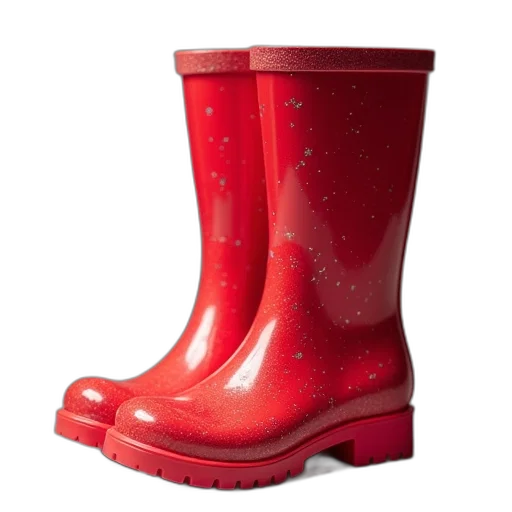 shoes, 3d render, red, little transparent PNG cut-out