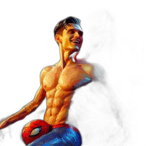 comic book art, photorealistic, concept art, 3d render transparent PNG cut-out