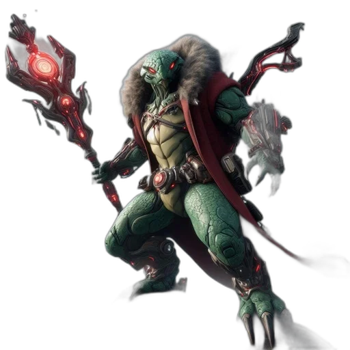 creature, robot, staff, concept art transparent PNG cut-out