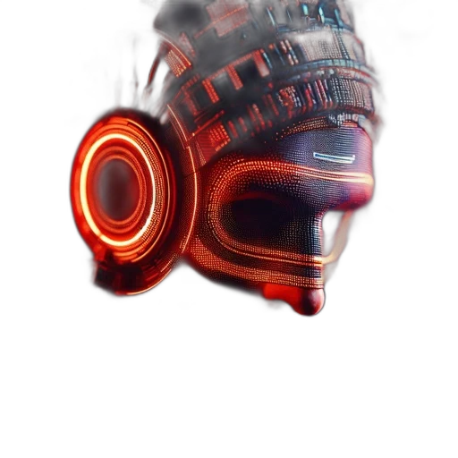 robot, mask, weapon, creature transparent PNG cut-out